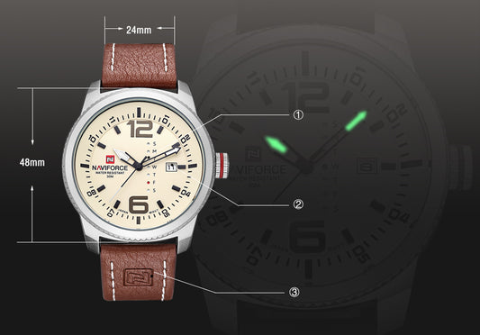 Reloj de Cuarzo para Hombre Resistente al Agua con Calendario - Image 2