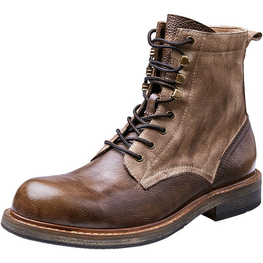 Botas de Cuero Genuino Forradas de Lana - Botas Motociclista Desert Premium para Hombre - Image 2