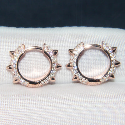 Aretes de Plata 925 con Cristales de Diamante - Diseño Europeo Hipoalergénico - Image 3