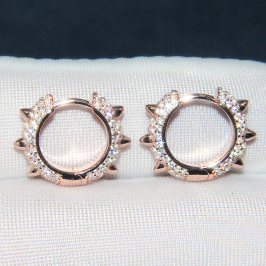 Aretes de Plata 925 con Cristales de Diamante - Diseño Europeo Hipoalergénico - Image 3