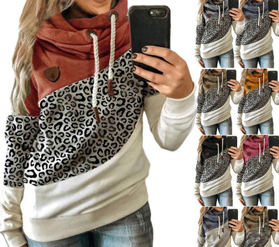 Sudadera con capucha y costuras estampadas de corte holgado