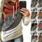 Sudadera con capucha y costuras estampadas de corte holgado