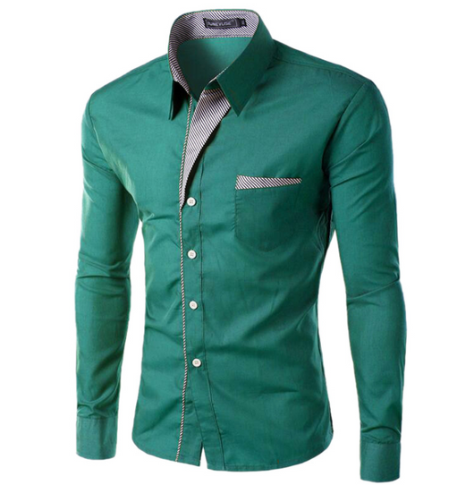 Camisa Manga Larga Clásica para Hombre - Estilo Europeo y Americano - Image 7