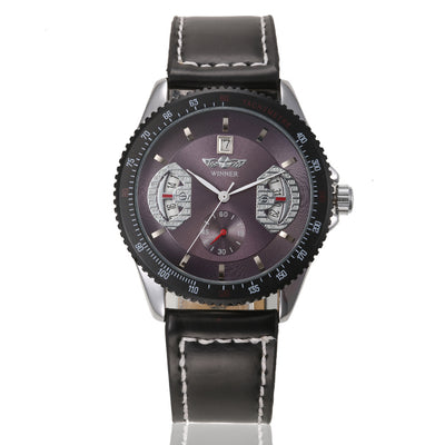 Reloj Automático de Cuero Hueco - Image 15