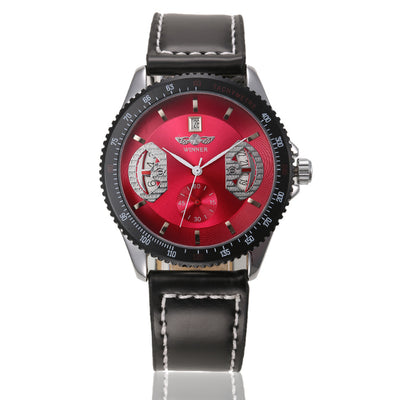 Reloj Automático de Cuero Hueco - Image 17
