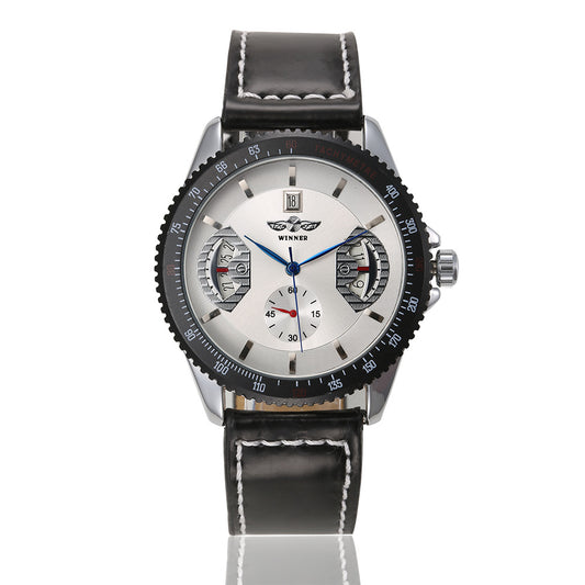 Reloj Automático de Cuero Hueco