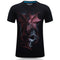 Playera Hombre Calavera Impresión 3D Manga Corta