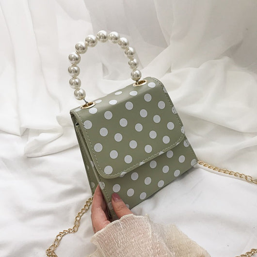 Bolso de Hombro con Cadena y Perlas - Image 16