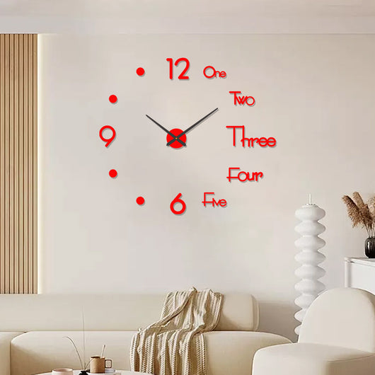 Reloj de Pared Digital Silencioso Nórdico - Adhesivo Decorativo Acrílico - Image 4