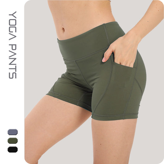 Shorts Deportivos Cintura Alta con Malla Integrada para Yoga y Fitness - Image 5