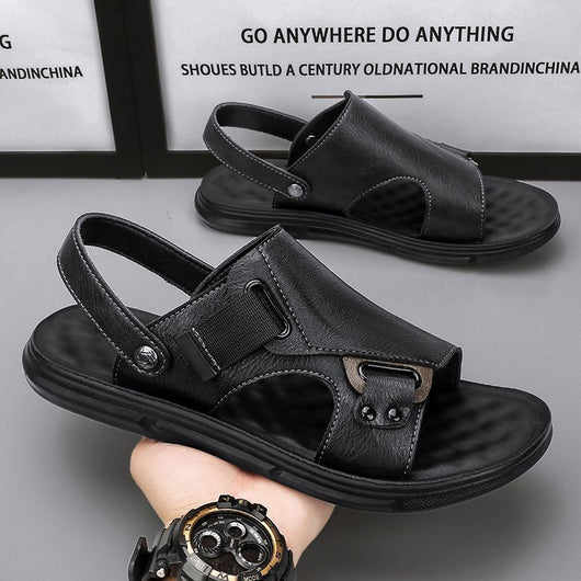 Sandalias de Cuero para Hombre con Suela Gruesa Antideslizante - Image 2