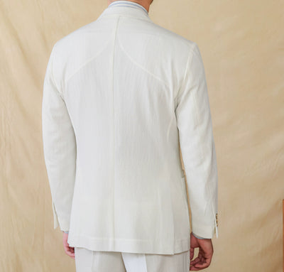 Traje Seersucker Entallado de Una Sola Botonadura - Image 8