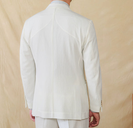 Traje Seersucker Entallado de Una Sola Botonadura - Image 8