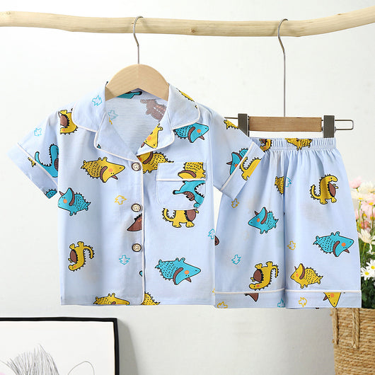 Pijama Infantil Estilo Coreano de Algodón con Cuello - Image 33