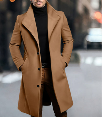 Abrigo Trench de Lana Media Longitud para Hombre - Image 7