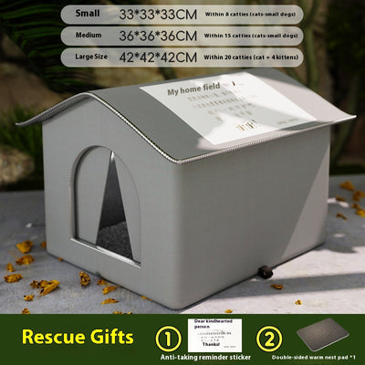 Casa Térmica Impermeable para Gatos Callejeros - Refugio de Invierno - Image 7