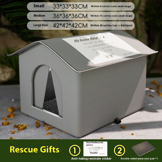 Casa Térmica Impermeable para Gatos Callejeros - Refugio de Invierno - Image 7