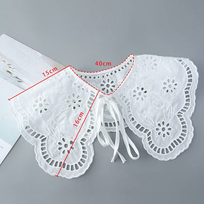 Cuello Falso Decorativo con Encaje y Moño Bordado - Image 6
