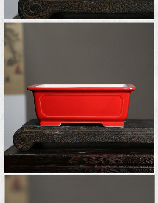 Maceta Rectangular de Cerámica Arena Púrpura - Image 8