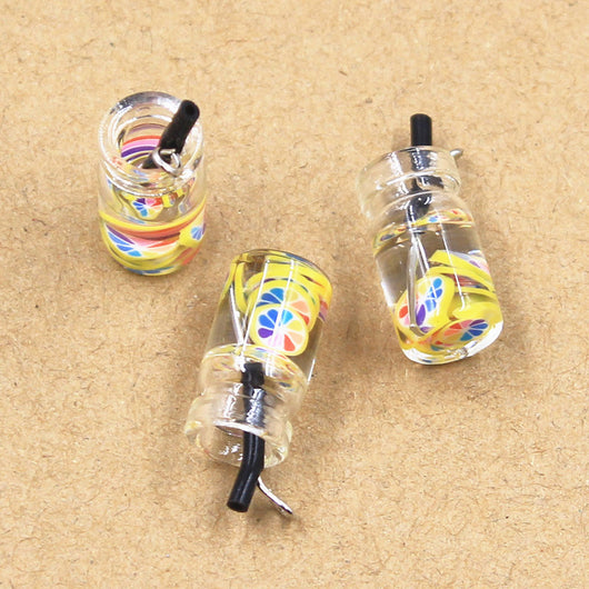 Botella de Cristal con Accesorios de Joyería DIY - Llavero Colgante - Image 3