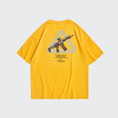 Camiseta Suelta Hombro Caído con Estampado Triángulo - Diseño Urbano Versátil - Image 14