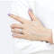 Anillo de Bodas con Diamantes en Línea Cuadrada Clásico