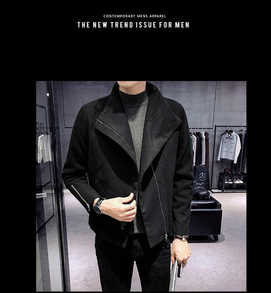 Abrigo de Lana Estilo Hong Kong para Hombre - Image 13