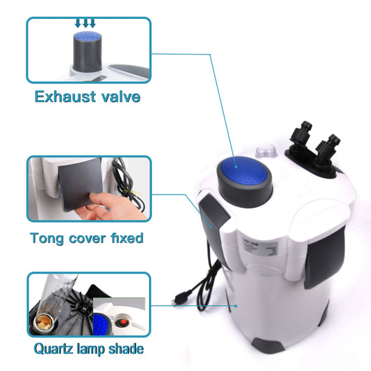 Filtro Externo con Lámpara UV para Acuarios - Purificación y Control de Algas - Image 10