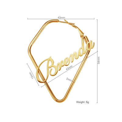Aretes Cuadrados Irregulares Brenda para Mujer - Image 14