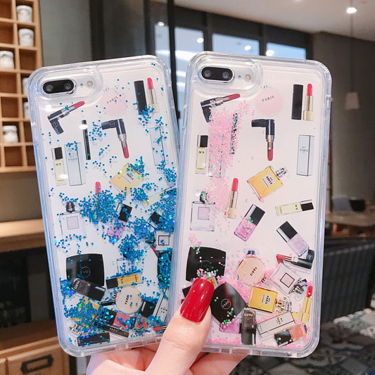 Funda para Teléfono con Efecto Arenas Movedizas y Botella de Perfume