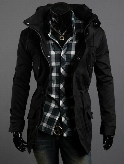 Chaqueta Casual Slim Fit Cuello Alto Elegante para Hombre - Image 2