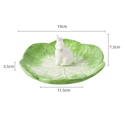 Vajilla Infantil de Cerámica Pintada a Mano con Animales Lindos de Pascua - Platos y Tazones para Ensaladas, Frutas y Postres - Image 15