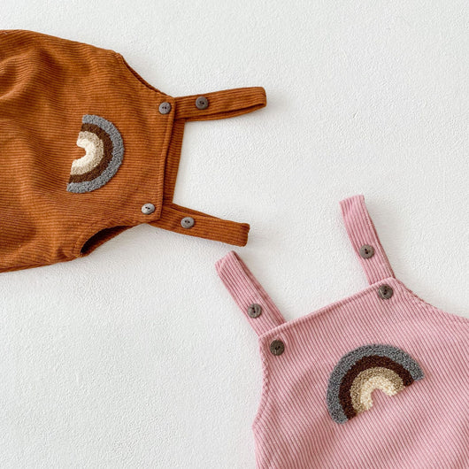 Mono Tipo Sling con Bolsa para Bebé Niño y Niña - Diseño Arcoíris en Pana - Image 13