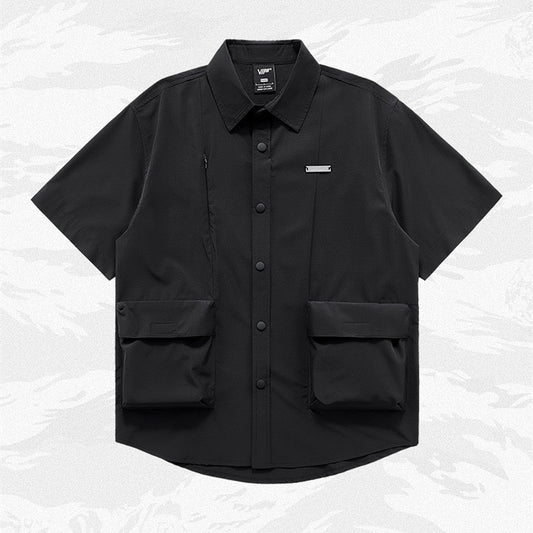 Camisa Casual Funcional con Múltiples Bolsillos para Hombre