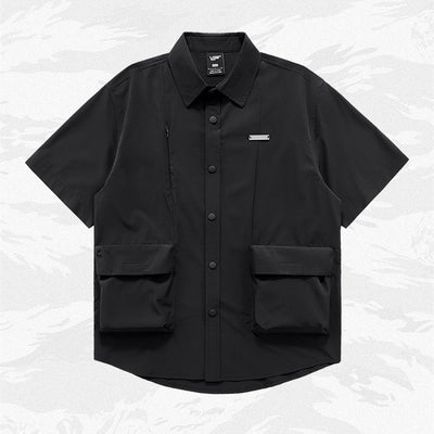 Camisa Casual Funcional con Múltiples Bolsillos para Hombre