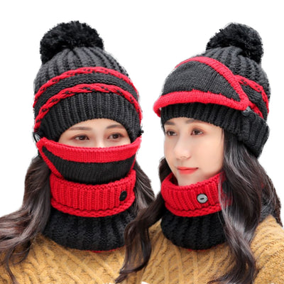 Conjunto de Gorro y Bufanda Tejido en Algodón Cálido - Image 8