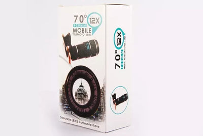 Lente de Zoom Universal 12x para Smartphone - Gran Angular 70° con Vidrio Óptico - Image 5