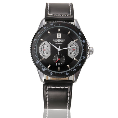Reloj Automático de Cuero Hueco - Image 19