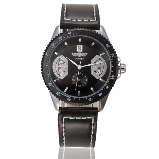 Reloj Automático de Cuero Hueco - Image 19