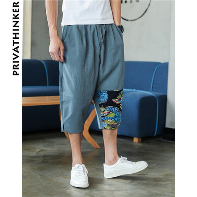 Pantalones Harem de Algodón y Lino para Hombre - Estilo Harajuku Casual - Image 12