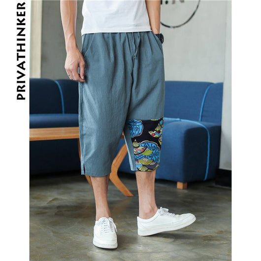 Pantalones Harem de Algodón y Lino para Hombre - Estilo Harajuku Casual - Image 12
