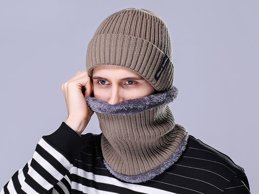 Conjunto de Gorro Tejido y Protector de Cuello para Hombre - Abrigo Extremo - Image 5