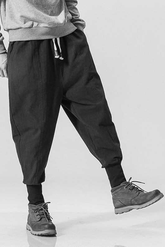 Pantalones Hip Hop de Algodón y Lino para Hombre - Estilo Urbano Moderno - Image 3