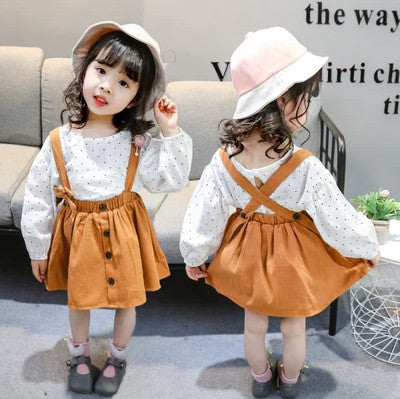 Vestido Princesa Coreano para Niña con Tirantes Ajustables