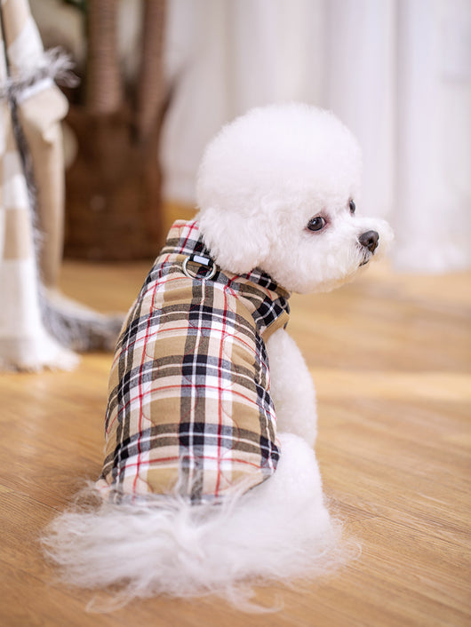 Abrigo Térmico para Perros con Cierre de Cremallera - Chaqueta Acolchada Cuadriculada - Image 8