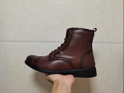 Botas Martin de Cuero para Hombre con Punta Afilada - Estilo Retro - Image 10