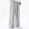 Pantalón Ancho Recto con Pliegues Cosidos - Estilo Urbano Desenfadado