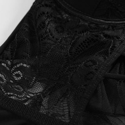 Camisón Sensual con Escote Profundo y Malla Transparente - Image 4