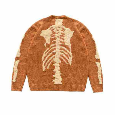 Suéter Tejido Holgado con Diseño de Calavera para Uso Casual - Image 3