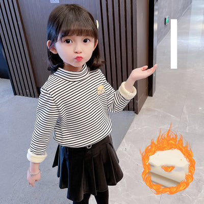 Blusa Térmica Infantil de Cuello Alto con Forro de Felpa - Image 23